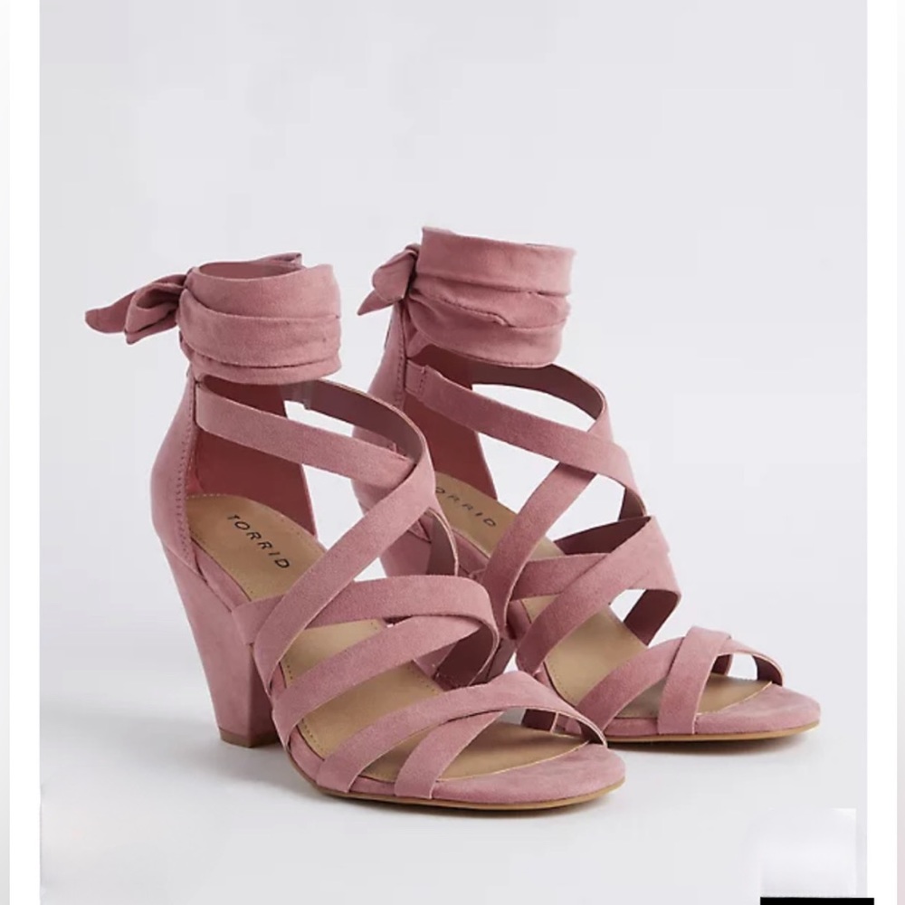 Torrid Faux Suede Sandal Heels 8.5